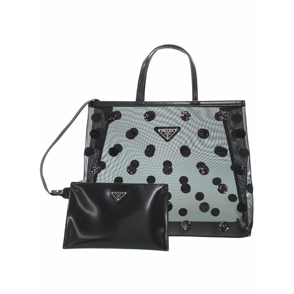 Prada Polka Dot Mesh Tote Bag